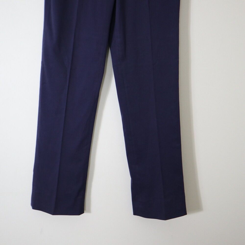 Piazza Sempione IT 46 US 10 High Rise Pants Straight Leg Blue Stretch Cotton - Picture 5 of 9